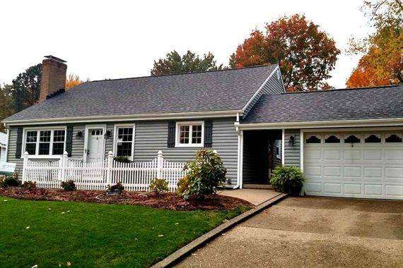 New shingle roof installation