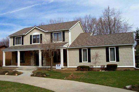 New shingle roof installation